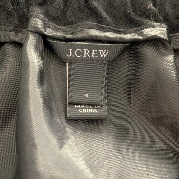 J. Crew Black City Wool Skirt Size 4 - Picture 5 of 6